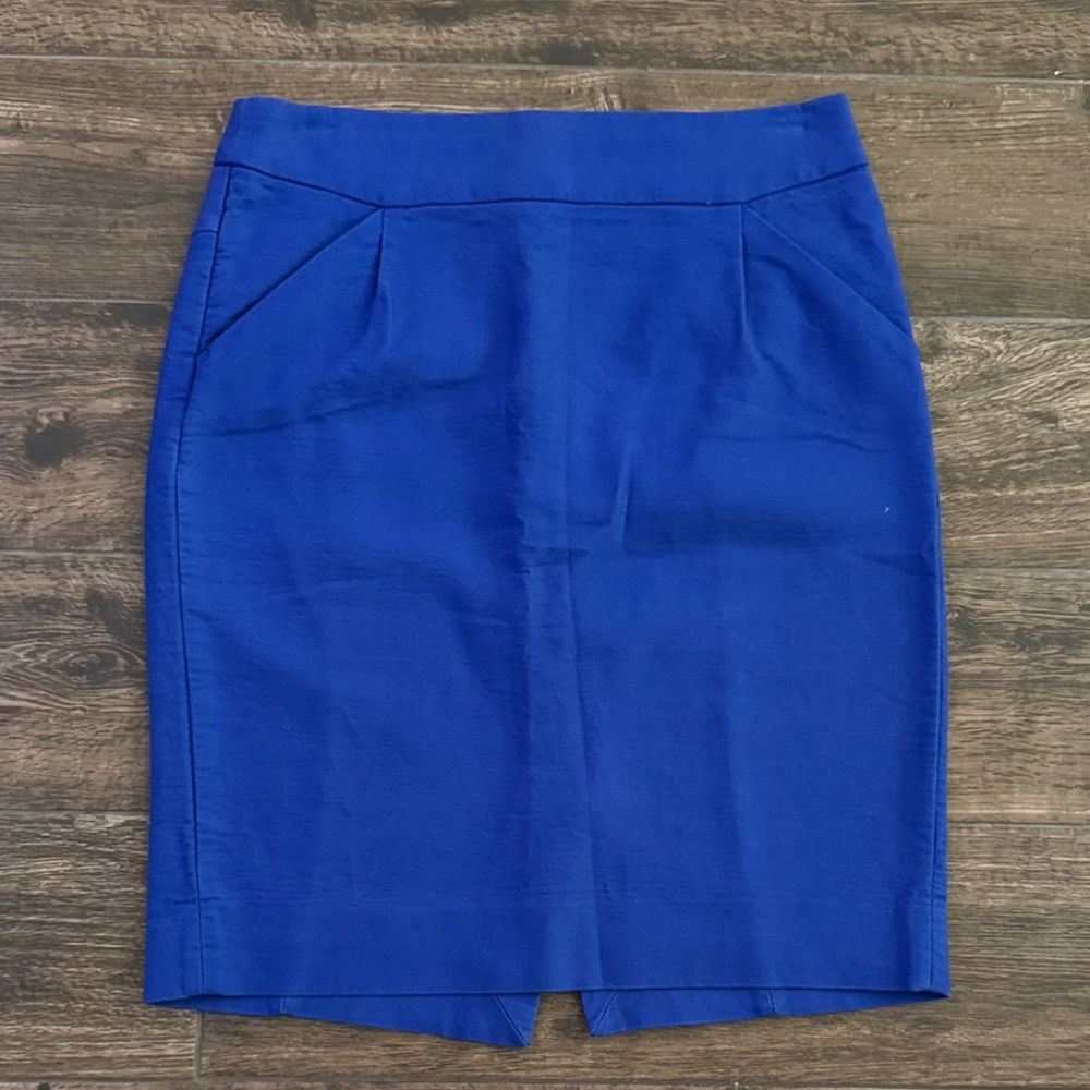 J. Crew Factory “The Pencil Skirt” in Cobalt Blue
